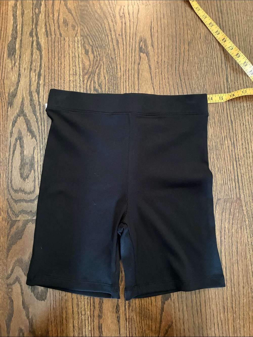 Skin Black Ribbed High-Waist Bike Shorts